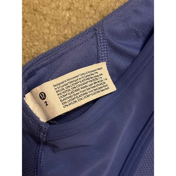 LULULEMON Everlux High Neck Train Bra Wild Indigo Sz 2 - Picture 7 of 9